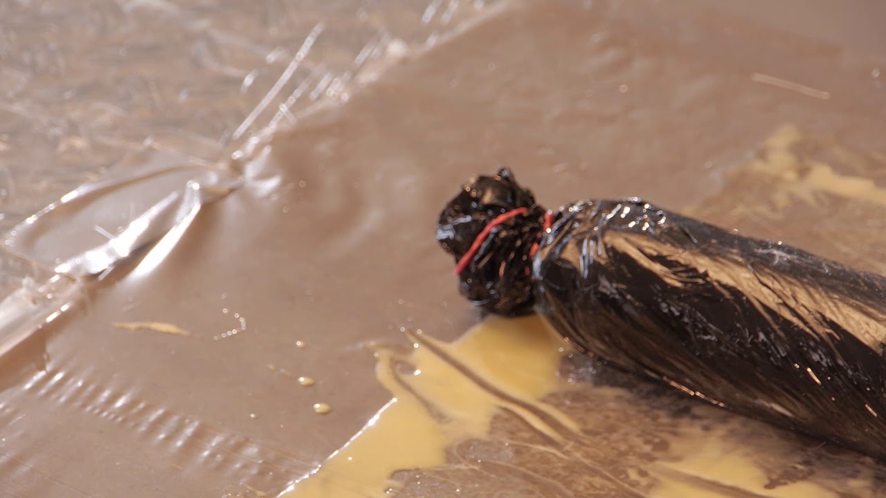 Abzweig aussparen mit Schablone